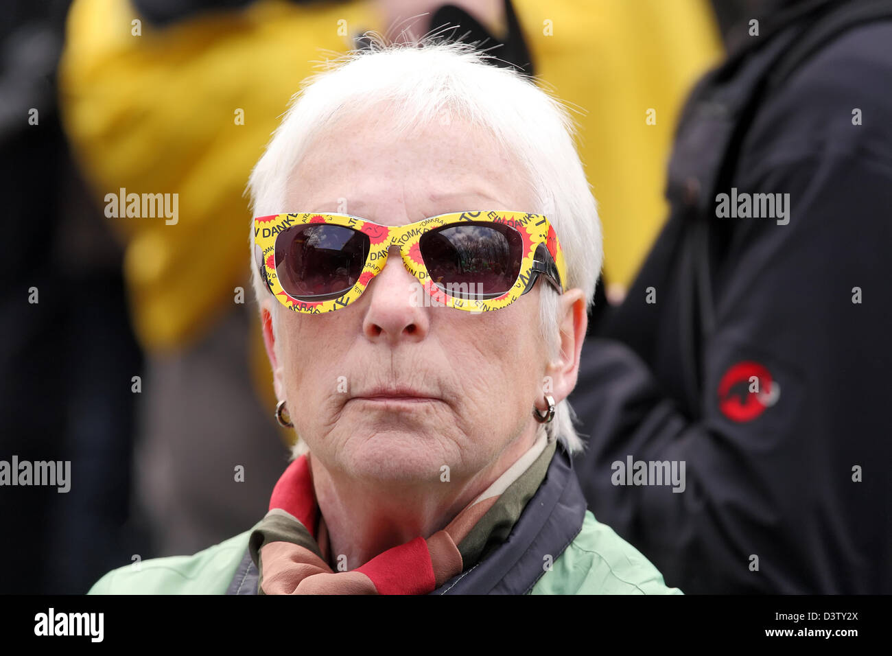 Berlino, Germania, il nucleare avversario durante una dimostrazione Foto Stock