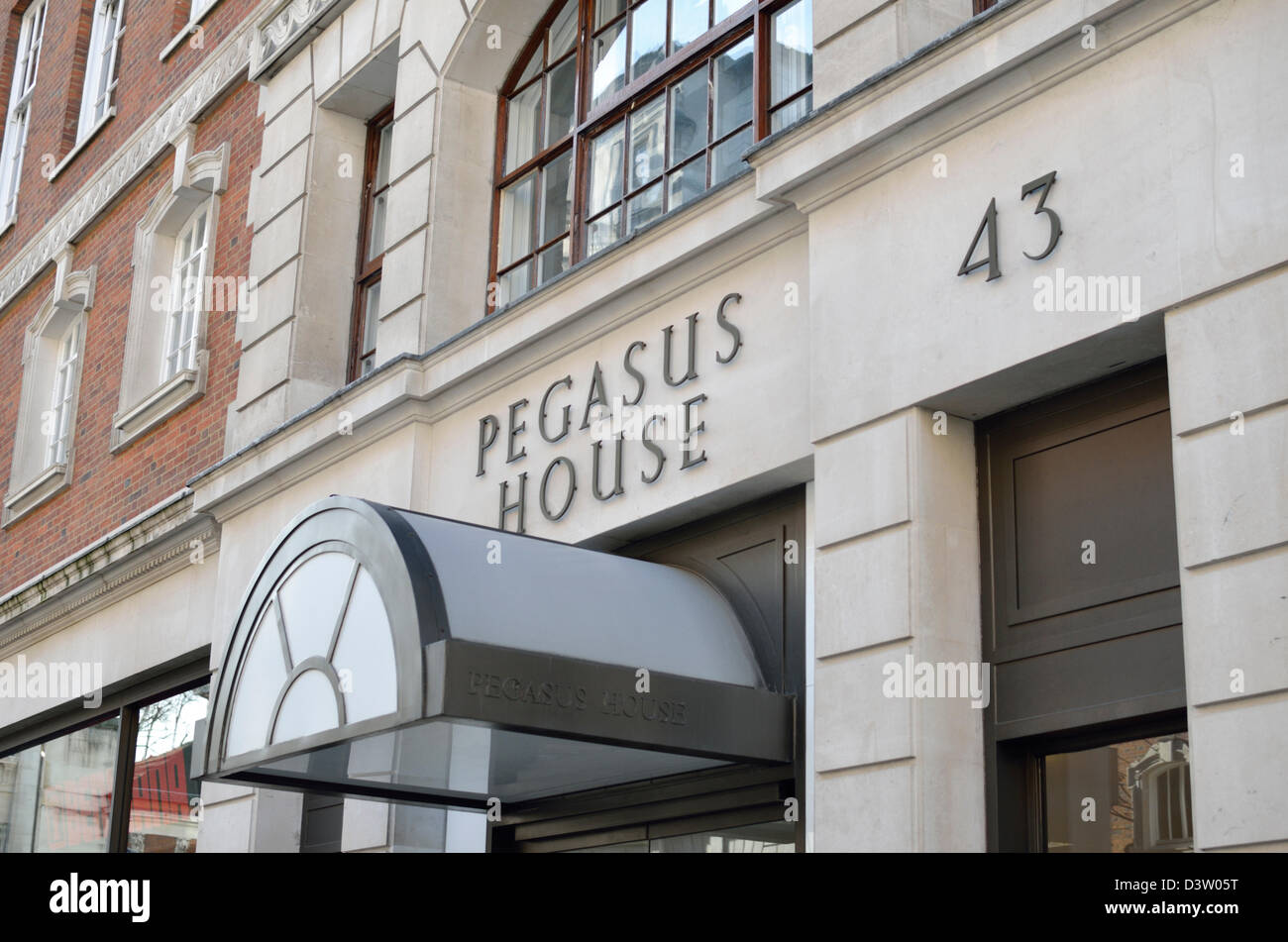 Pegasus House di Sackville Street, Mayfair, London, Regno Unito Foto Stock