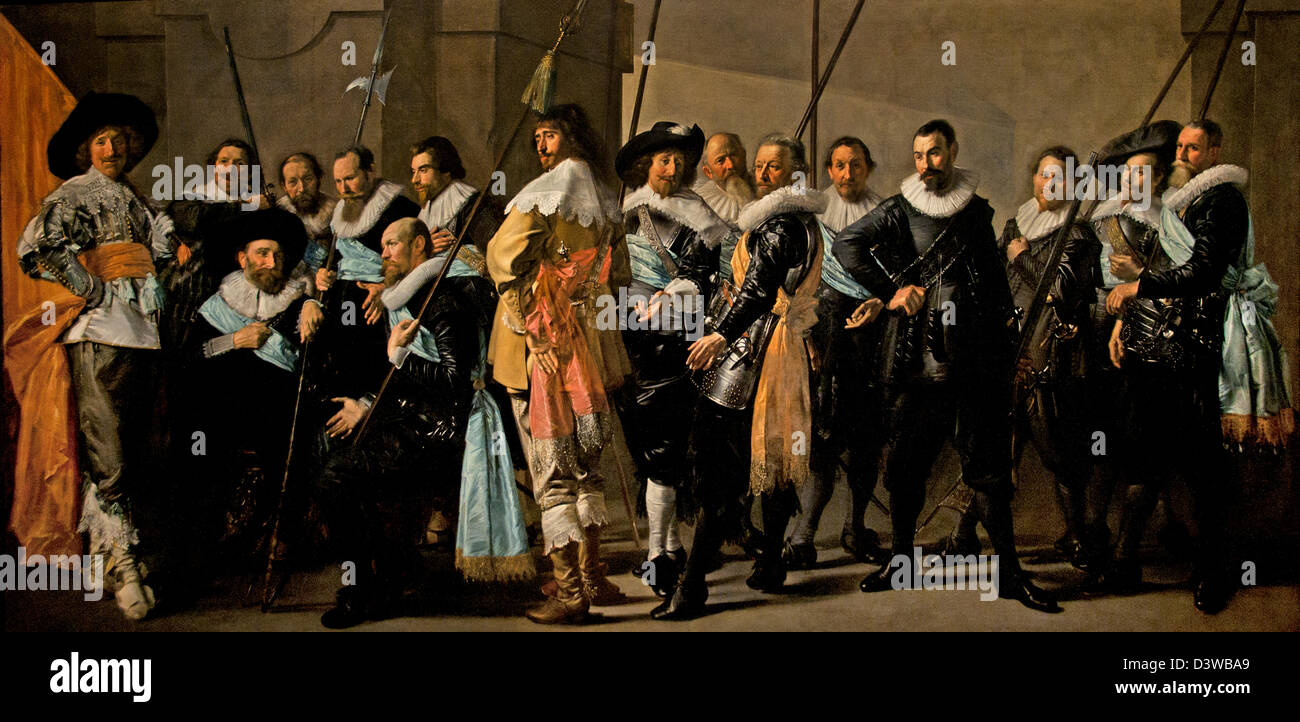 La compagnia del capitano Reynier Reael ( la misera società ) Frans Hals 1582-1666 - Pieter Codde olandese Paesi Bassi Foto Stock