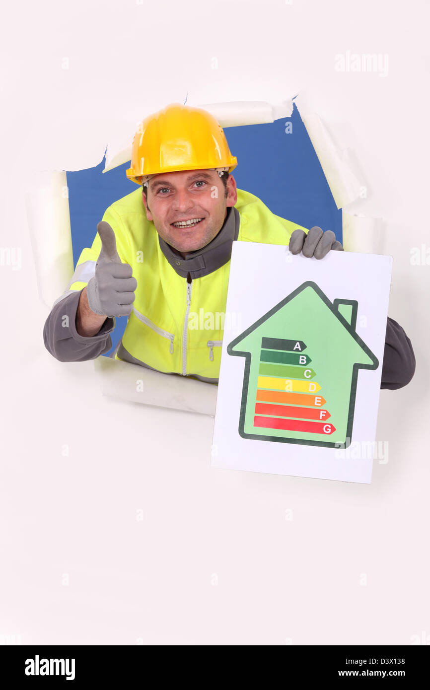 Uomo con energia nominale Foto Stock