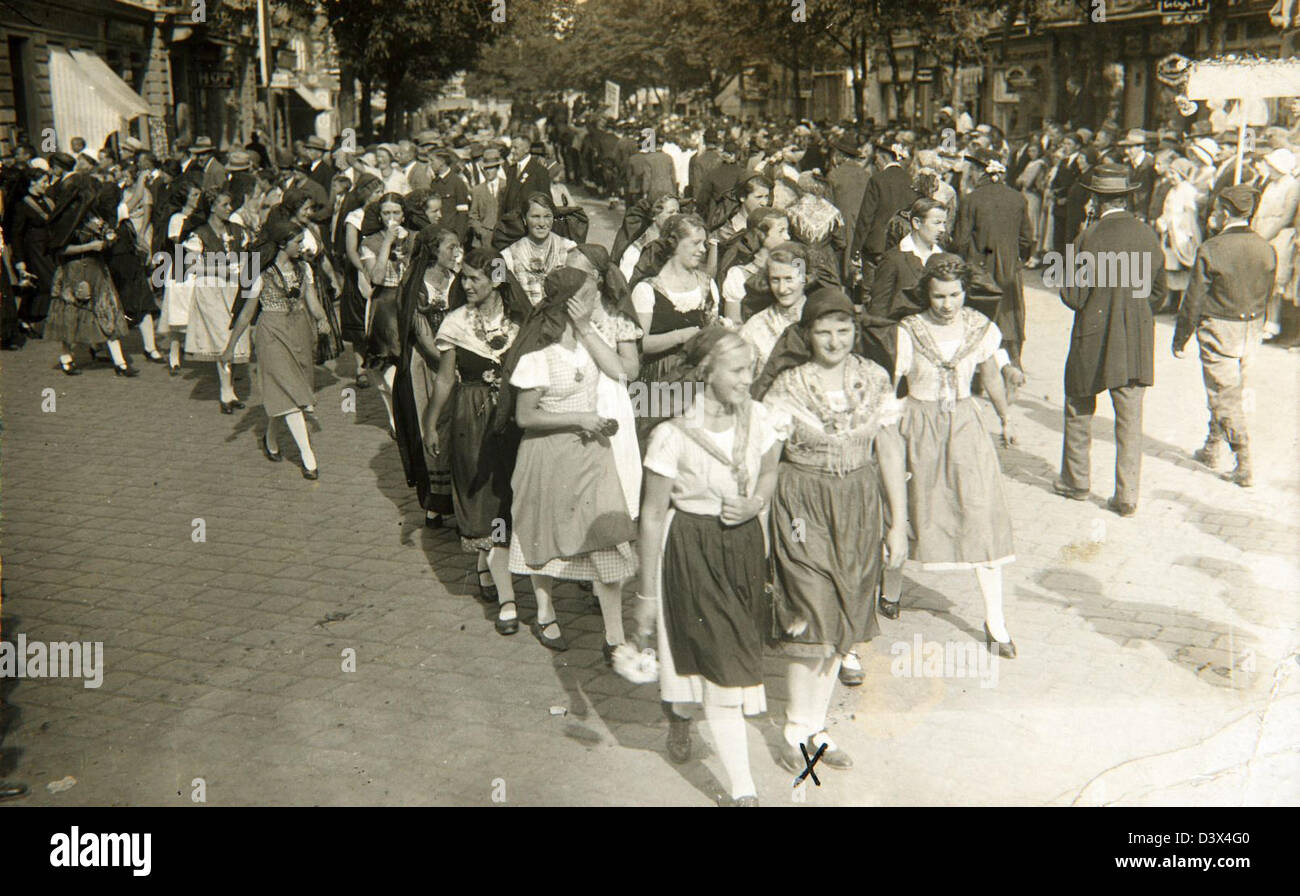 Questa speciale foto della collezione di Frank R. Hayworth presenta un significativo momento storico nella storia austriaca. La fotografia cattura figure ed eventi importanti all'inizio del XX secolo in Austria. Foto Stock
