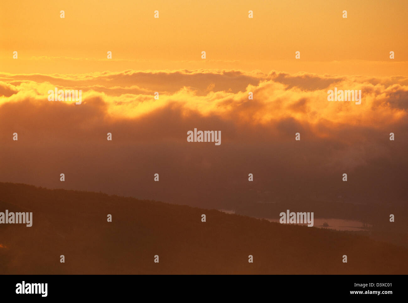 Elk282-2430 Maine, Parco Nazionale di Acadia, Cadillac Mt, Eagle Lake si affacciano Foto Stock