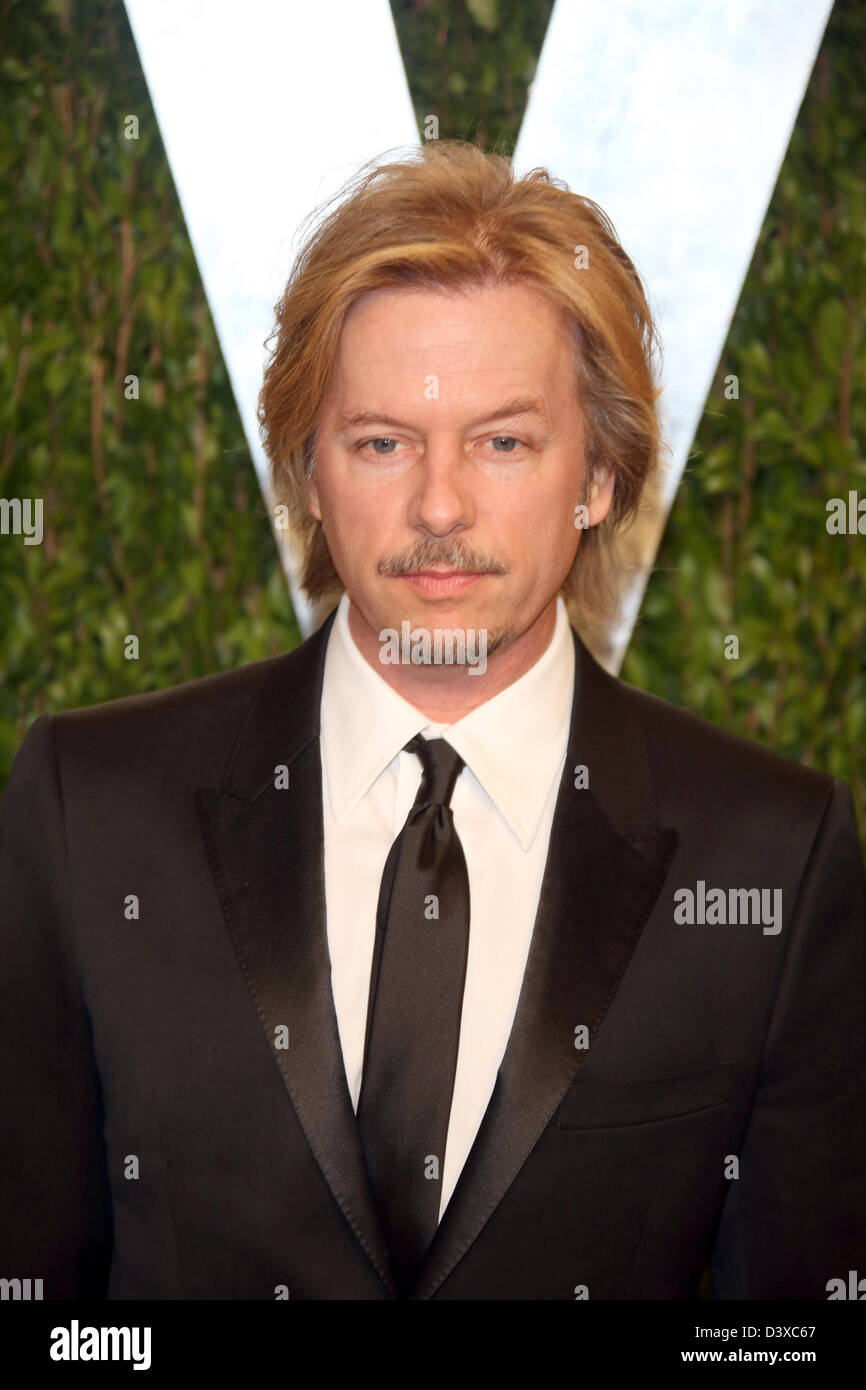 Los Angeles, Stati Uniti d'America. 24 febbraio 2013. NewsUS attore David Spade arriva per il Vanity Fair Oscar Party al Sunset Tower in West Hollywood, Los Angeles, Stati Uniti d'America, 24 febbraio 2013. Foto: Hubert Boesl/dpa/Alamy Live News Foto Stock