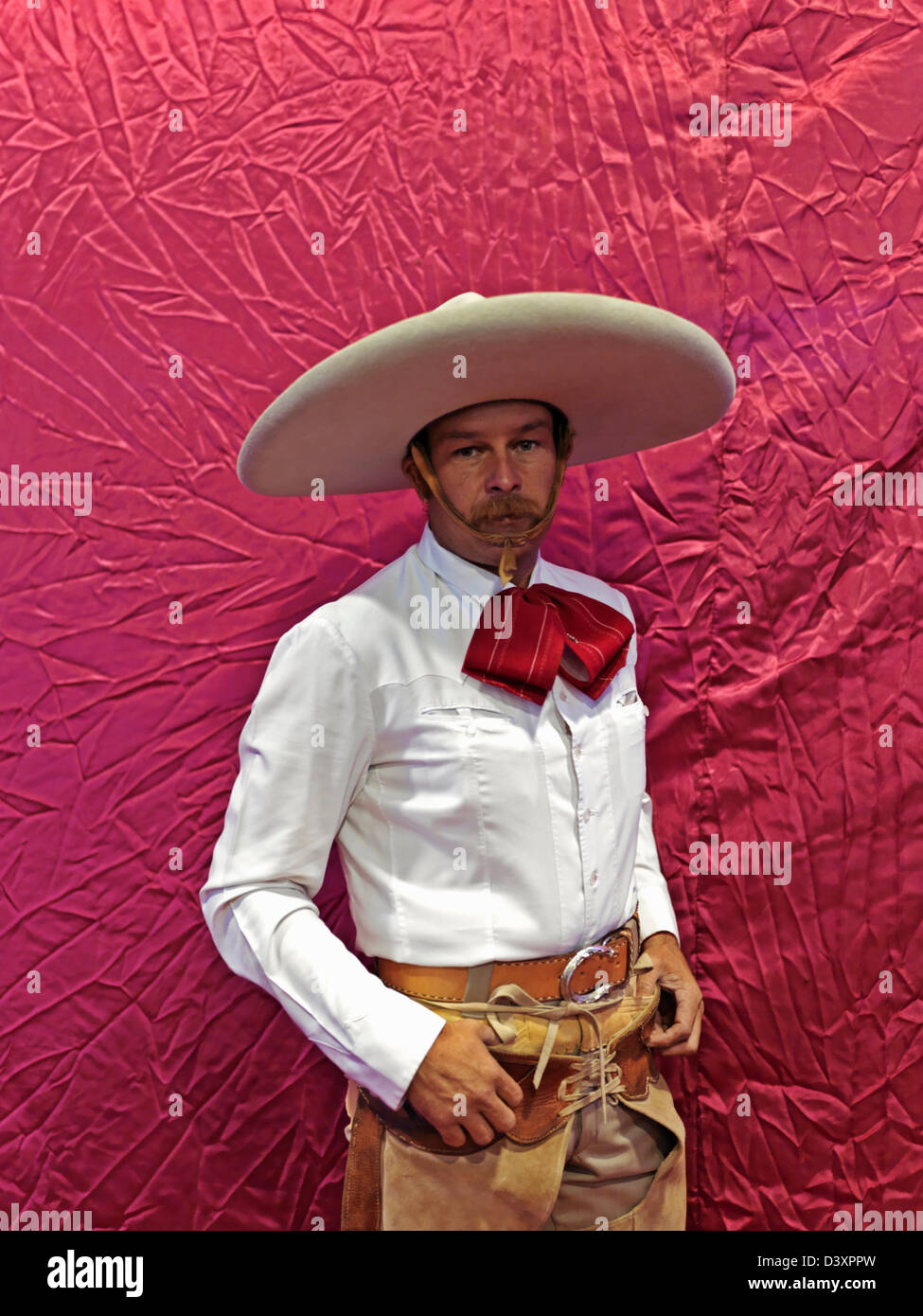 Messico,,Jalisco Guadalajara, ritratto del messicano charro (cowboy) Foto Stock