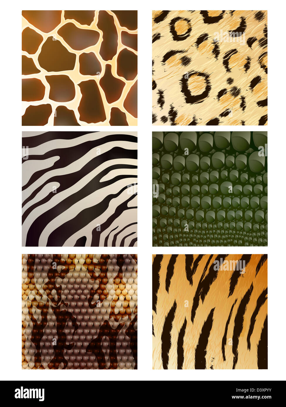 Pelli di animali Foto Stock