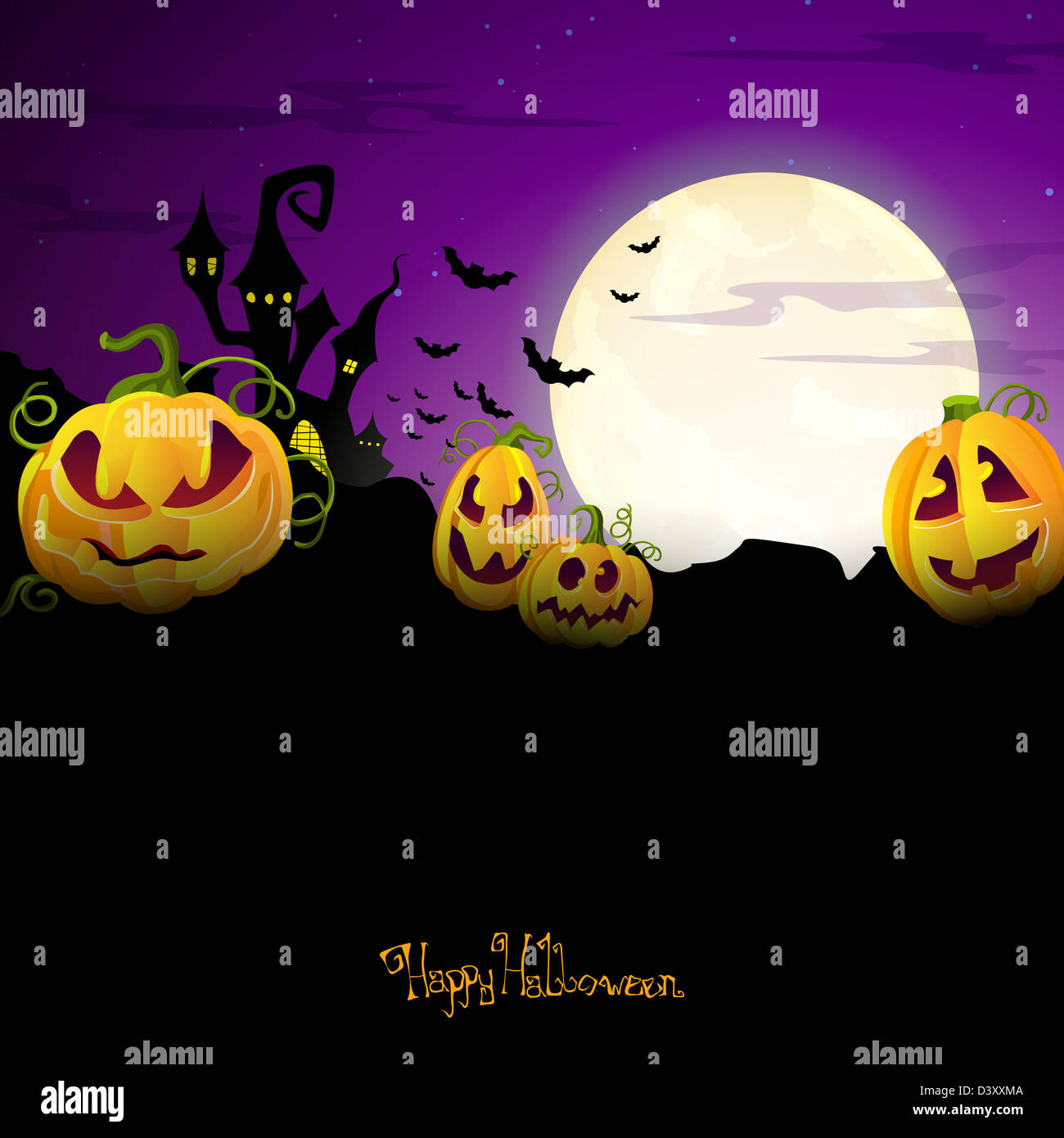Scheda di Halloween Foto Stock