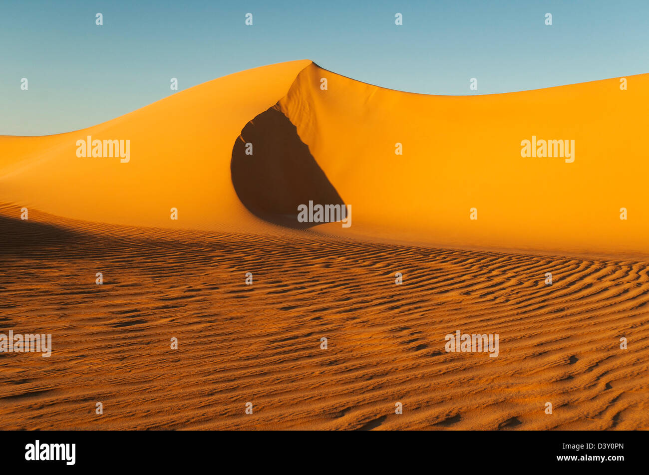 Ghorabi dune di sabbia, Oasi Bahariya, Western Desert, Egitto Foto Stock