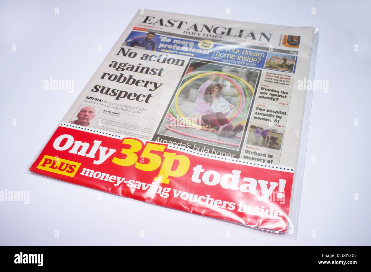 East Anglian Daily Times con risparmio di denaro fa garante Foto Stock