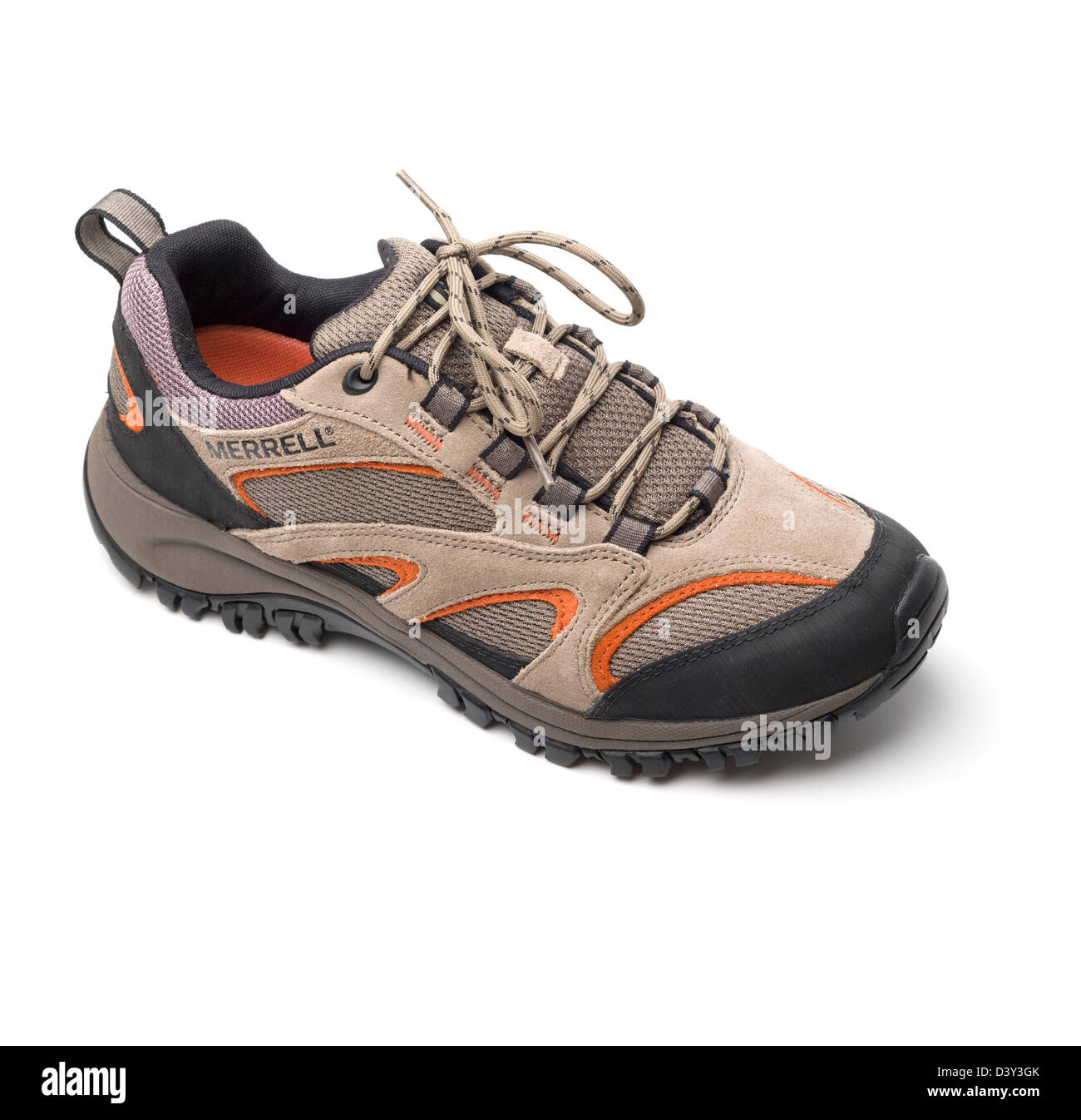 Marrone chiaro Merrell escursionismo scarpa Foto Stock