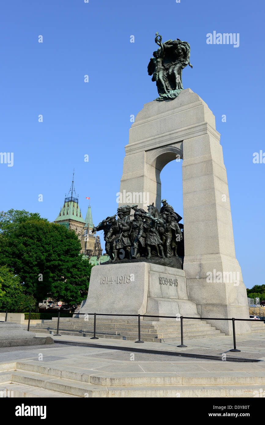 National War Memorial la tomba del Soldato Sconosciuto Ottawa Ontario Canada città capitale Foto Stock