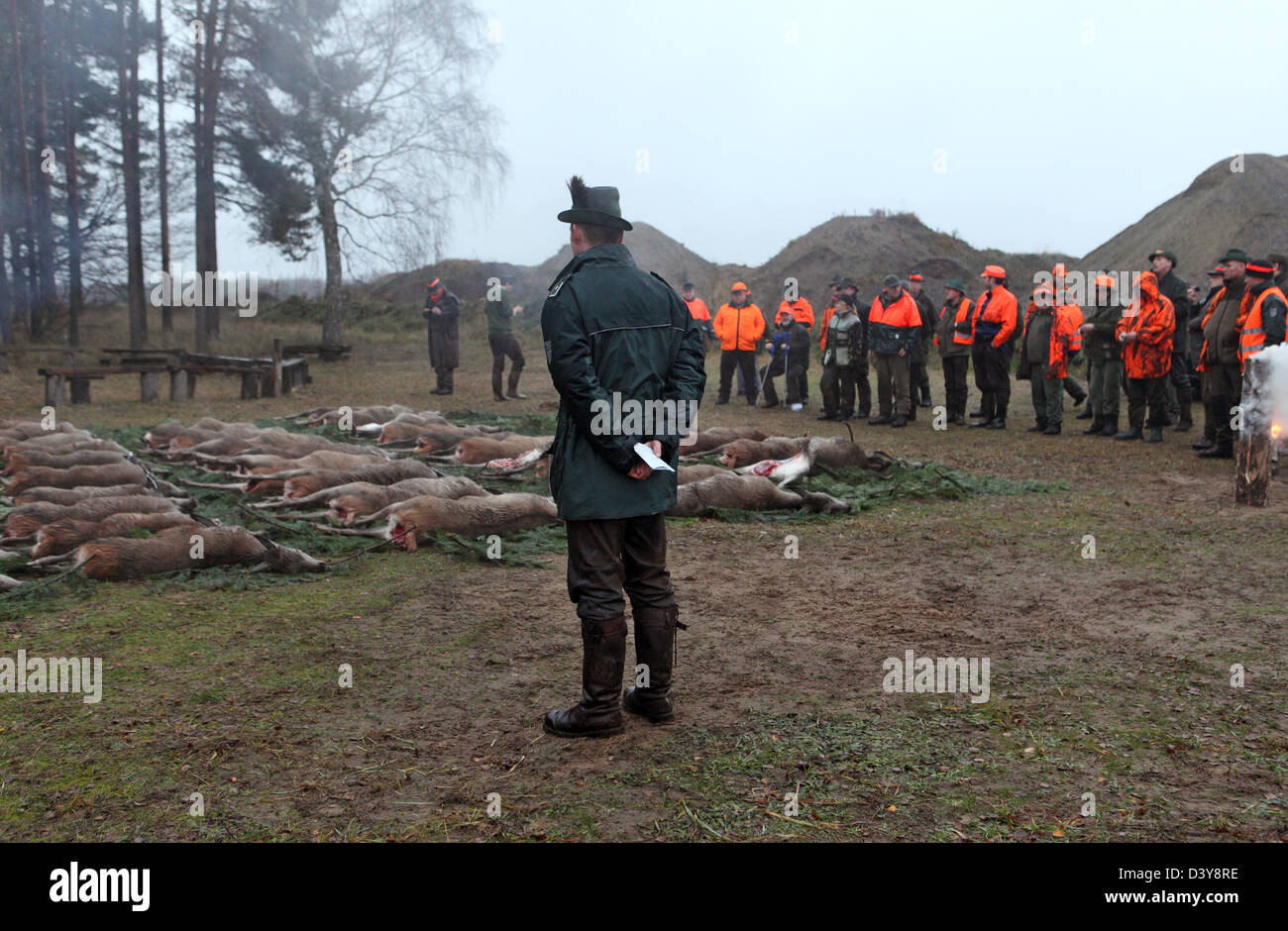 Lehnitz, Germania, il look Jaeger ucciso il gioco sul terreno Foto Stock