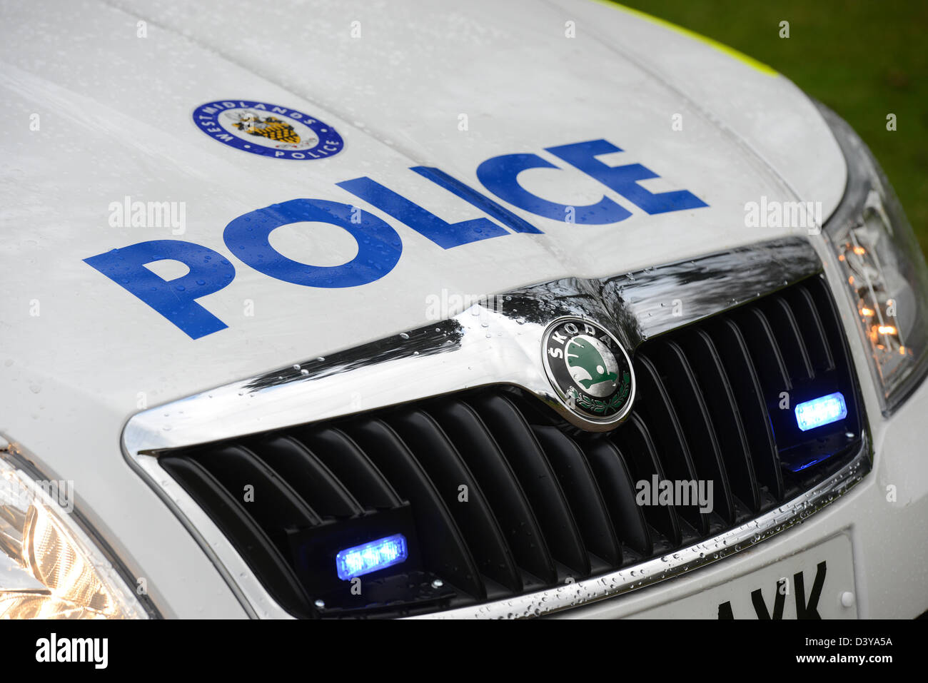 Skoda auto della polizia britannica. Foto Stock