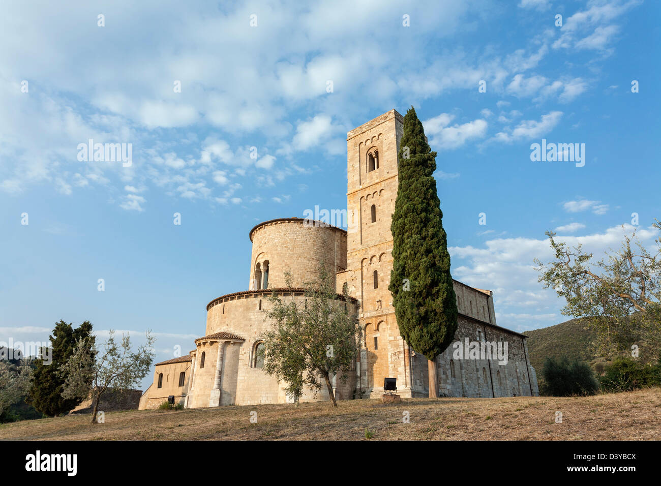 Abbazia di San Antimo, Castelnuovo dell'Abate, Montalcino, Toscana, Italia Foto Stock