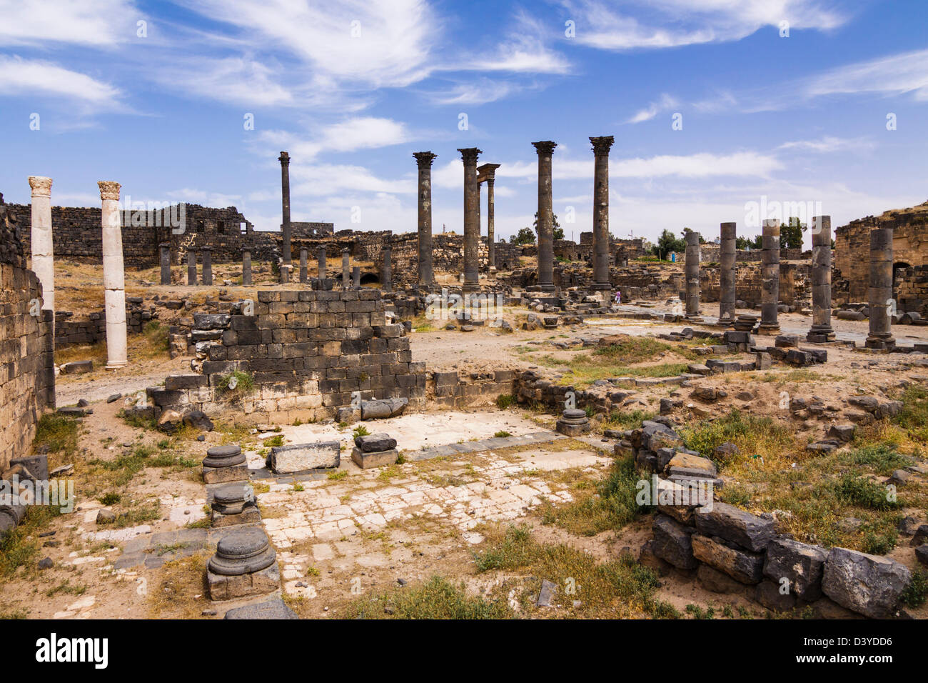 Le rovine romane di Bosra, Siria Foto Stock