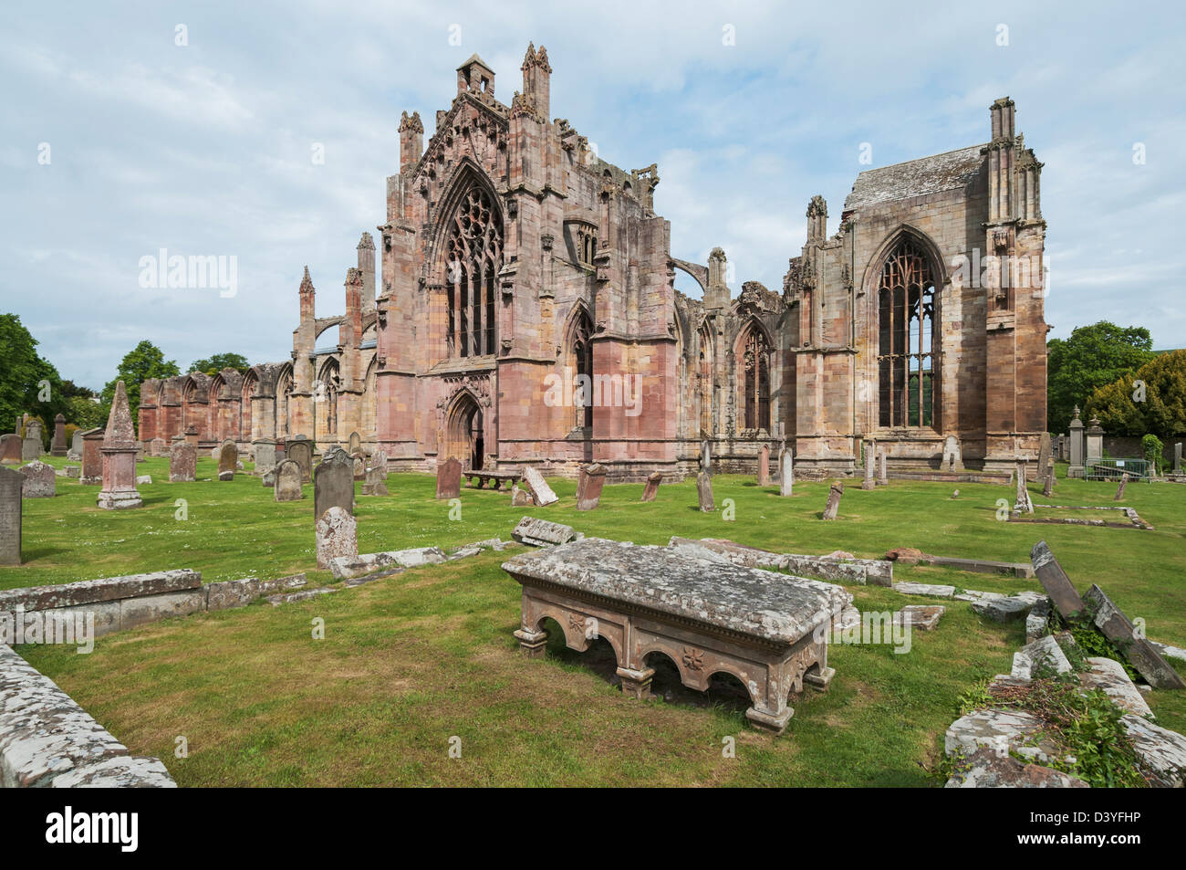 La Scozia, Scottish Borders, Melrose Abbey Foto Stock