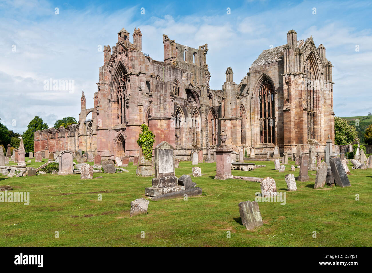 La Scozia, Scottish Borders, Melrose Abbey Foto Stock