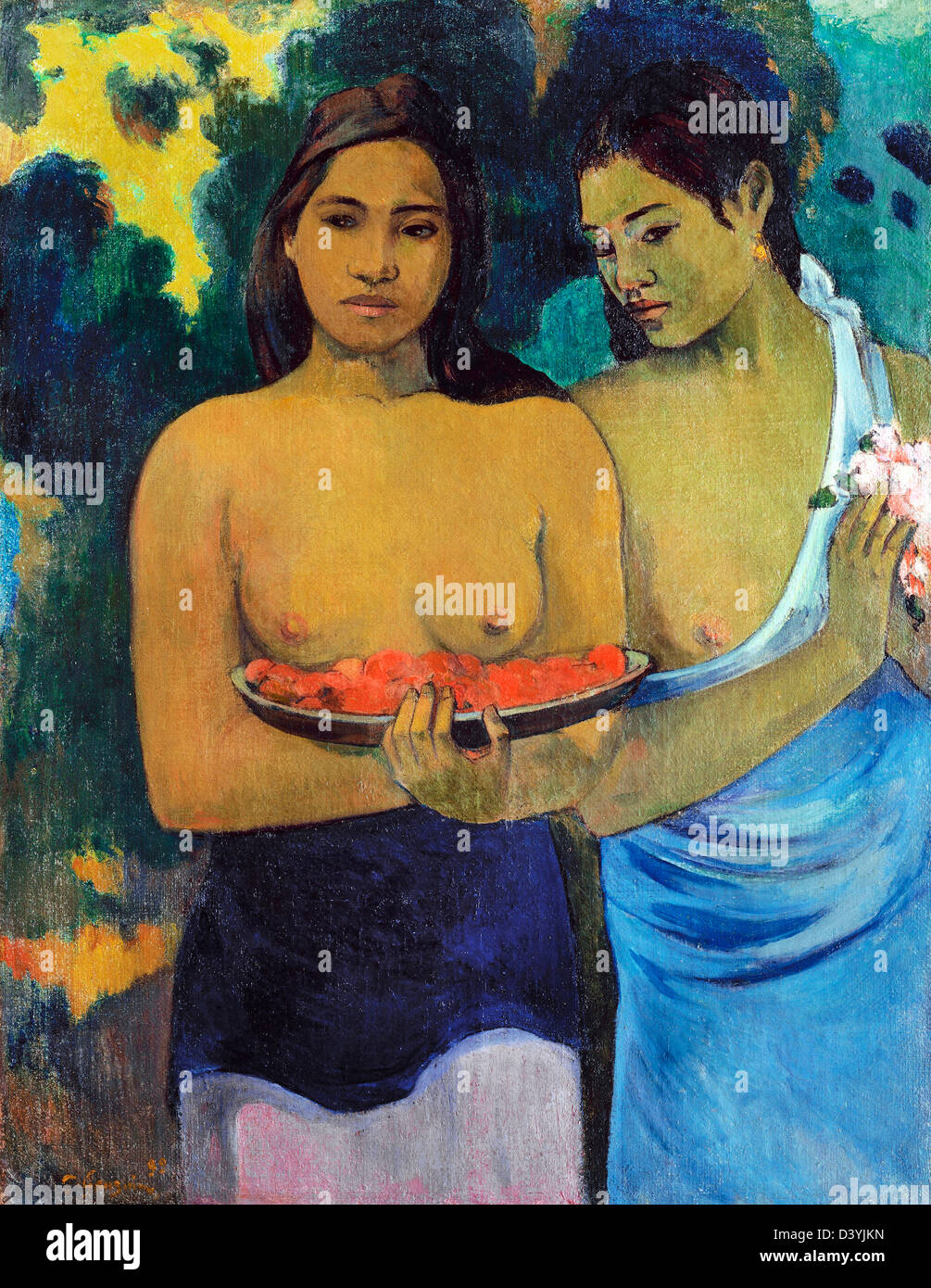 Paul Gauguin, due donne tahitiane 1899 olio su tela. Metropolitan Museum of Art di New York City Foto Stock