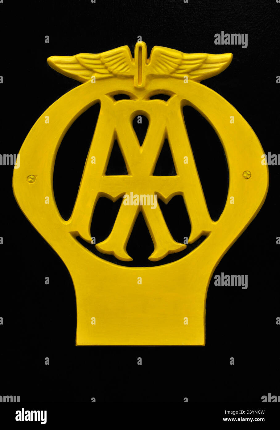 Logo AA. Automobile Association casella Telefono 472. A93, Cambus O'May, Royal Deeside, Aberdeenshire, Scotland, Regno Unito. Foto Stock