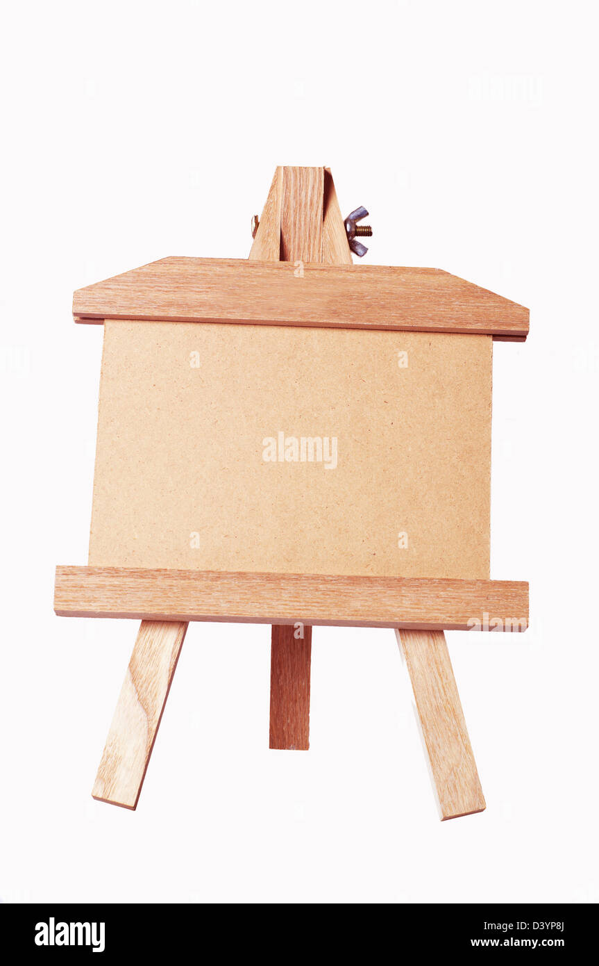 Il legno vergine photo frame isolati su sfondo bianco Foto Stock