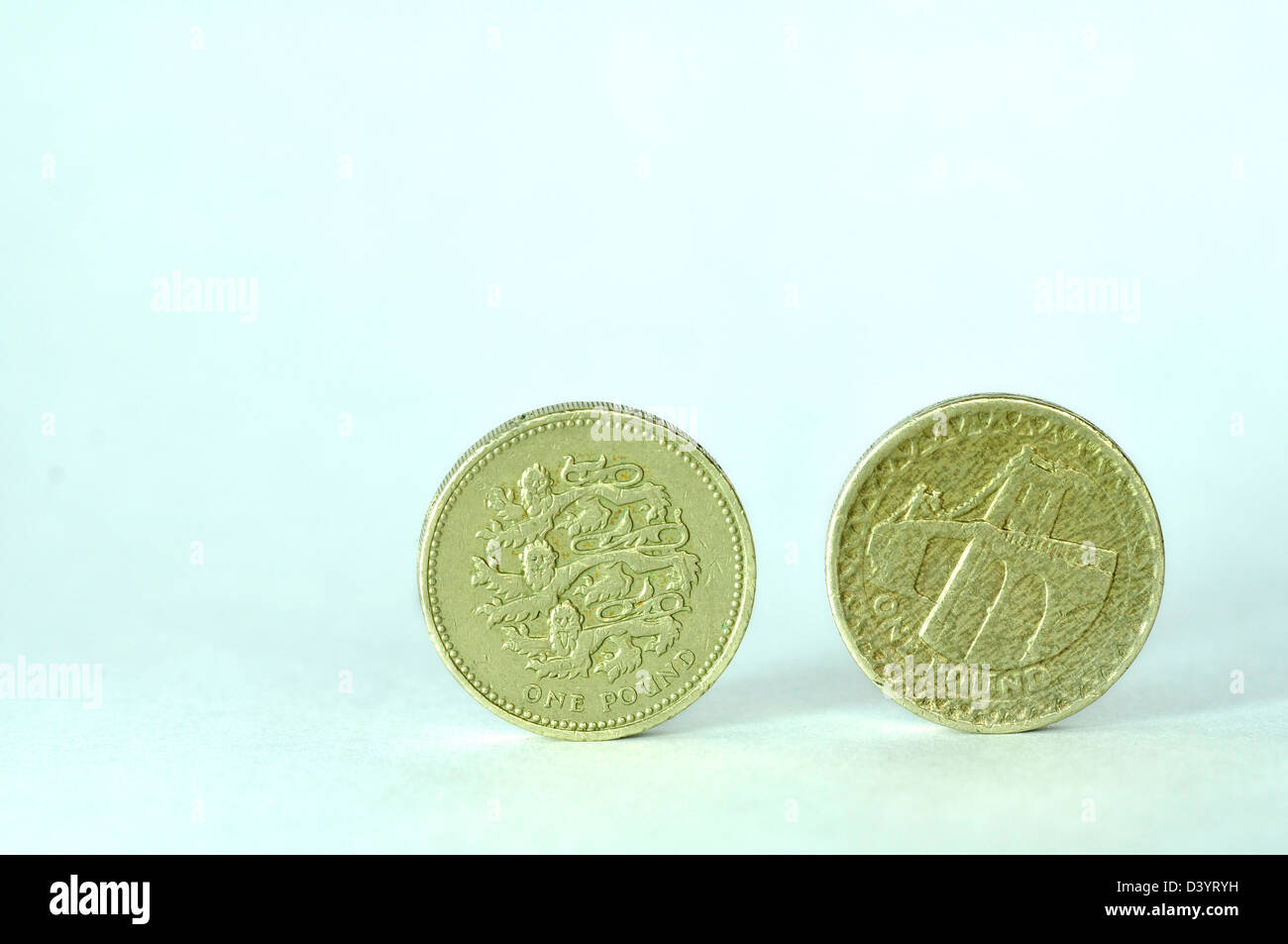 monete di libbra Foto Stock