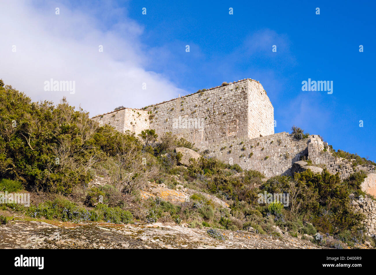 Italia Isola di Montecristo il monastero Parco Nazionale Arcipelago Toscano Foto Stock