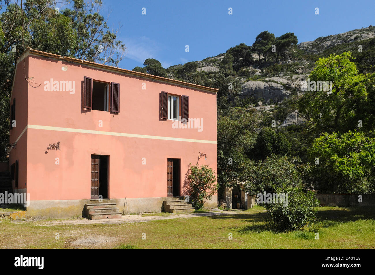 Italia Toscana Isola di Montecristo museo Parco Nazionale Arcipelago Toscano Foto Stock