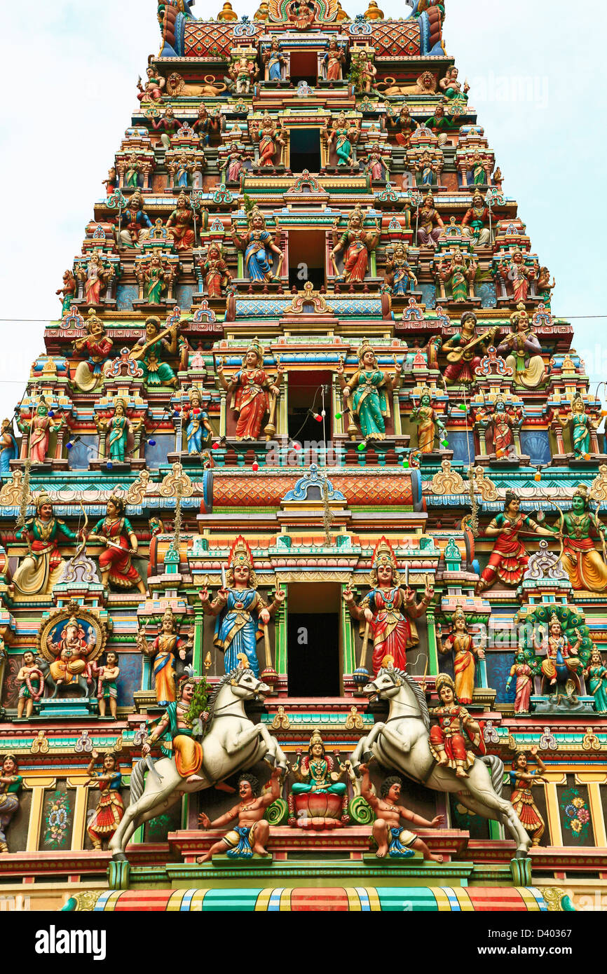 Malaysia, Kuala Lumpur, Chinatown, Sri Mahamariamman, tempio indù, Foto Stock