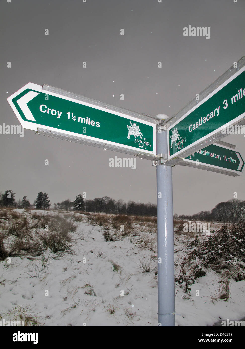 Il Croy hill passerelle sul Antonine Wall Foto Stock