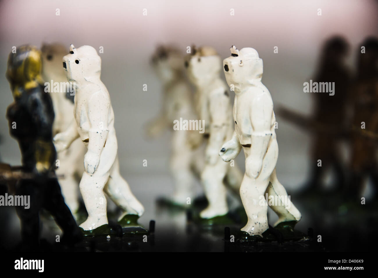 Close up di soldatini da intorno agli anni Quaranta del Novecento Foto Stock