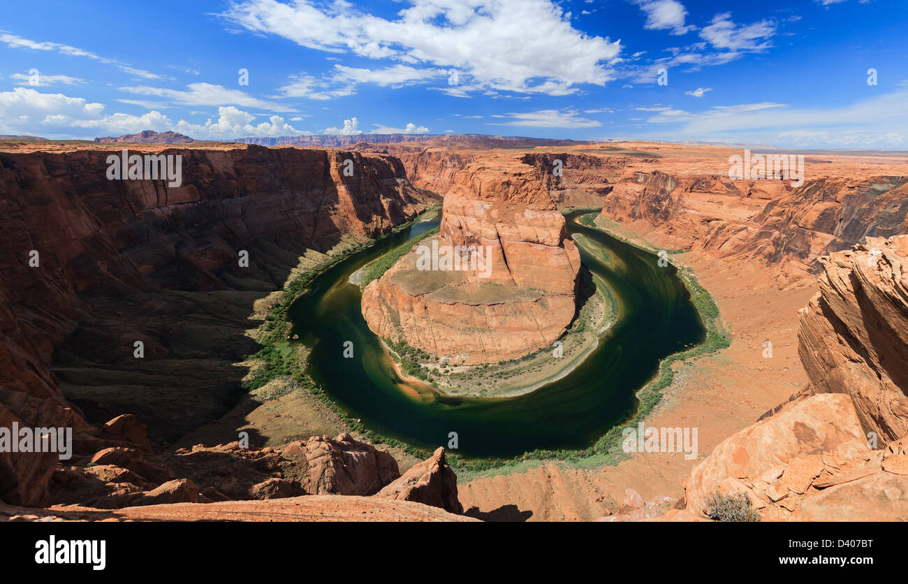 Curva a ferro di cavallo con il fiume Colorado vicino a pagina, Arizona, Stati Uniti d'America Foto Stock