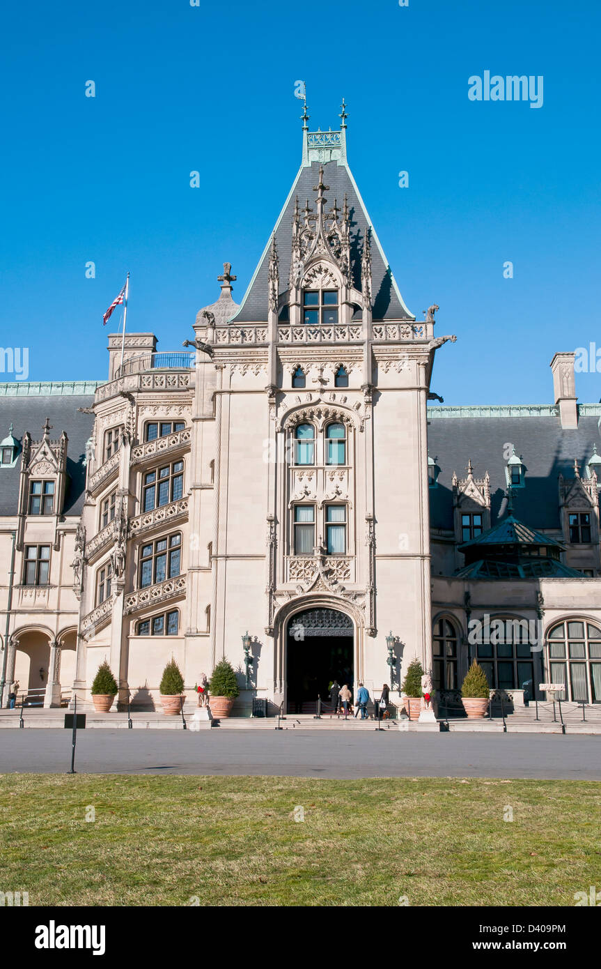 Ingresso principale al Biltmore House di Asheville North Carolina, ,Nord America , Stati Uniti Foto Stock