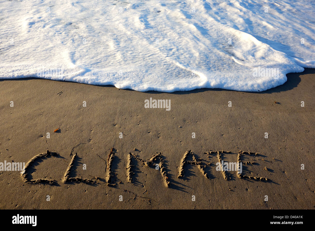 Il cambiamento climatico, gli oceani in aumento Foto Stock