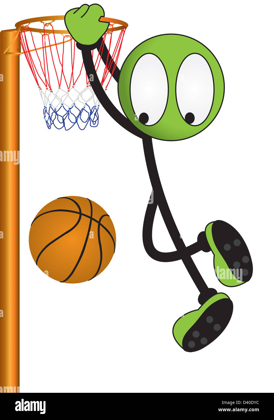 Puppet sport su sfondo bianco Foto Stock