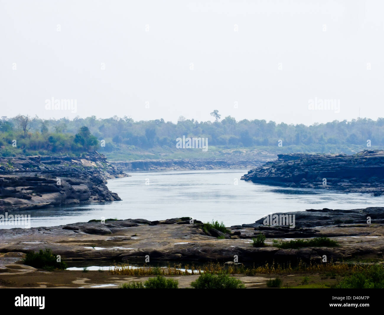Sam Phan Bhok Grand Canyon del Fiume Mekong, Ubon Ratchathanee, Thailandia Foto Stock