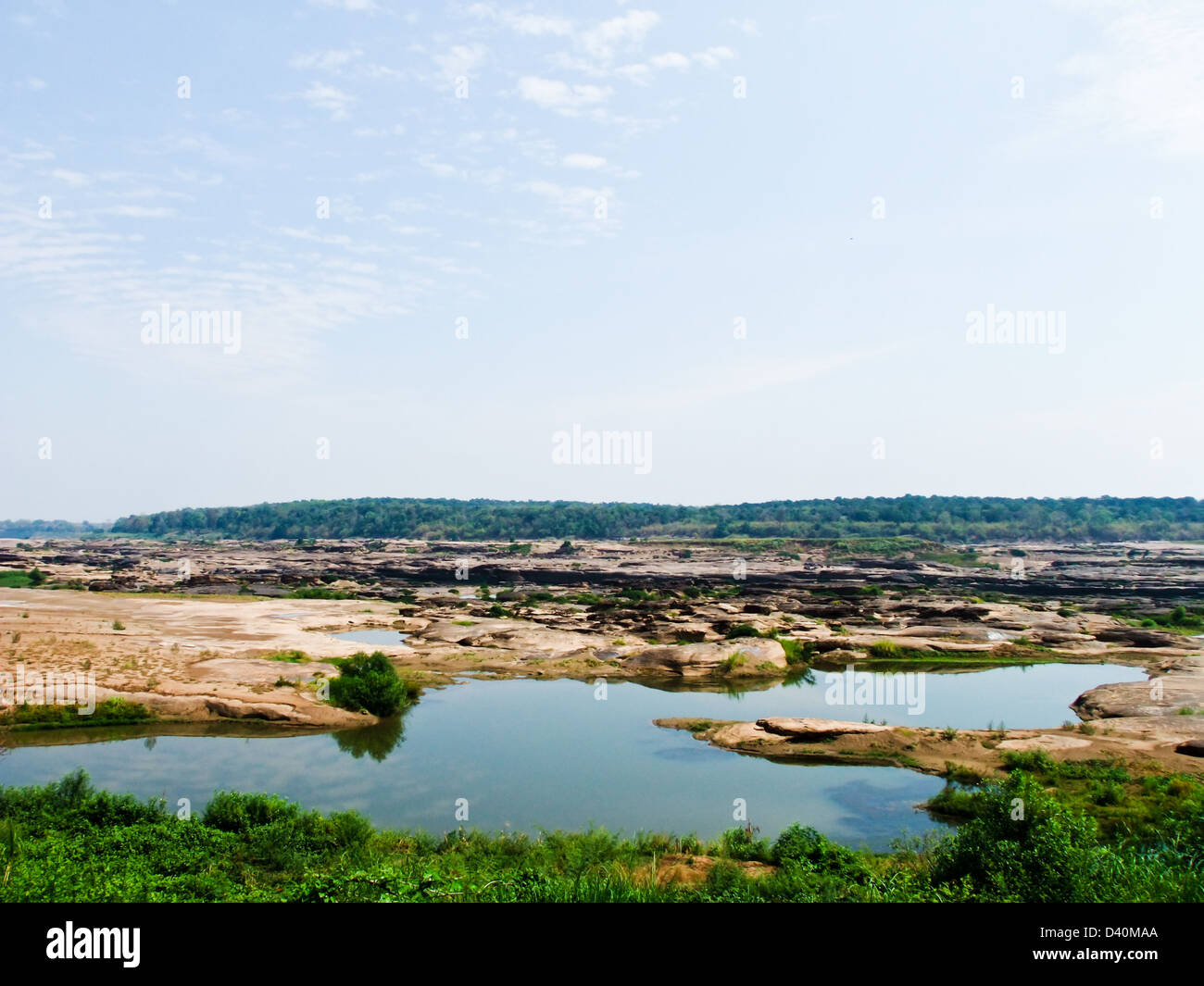 Sam Phan Bhok Grand Canyon del Fiume Mekong, Ubon Ratchathanee, Thailandia Foto Stock