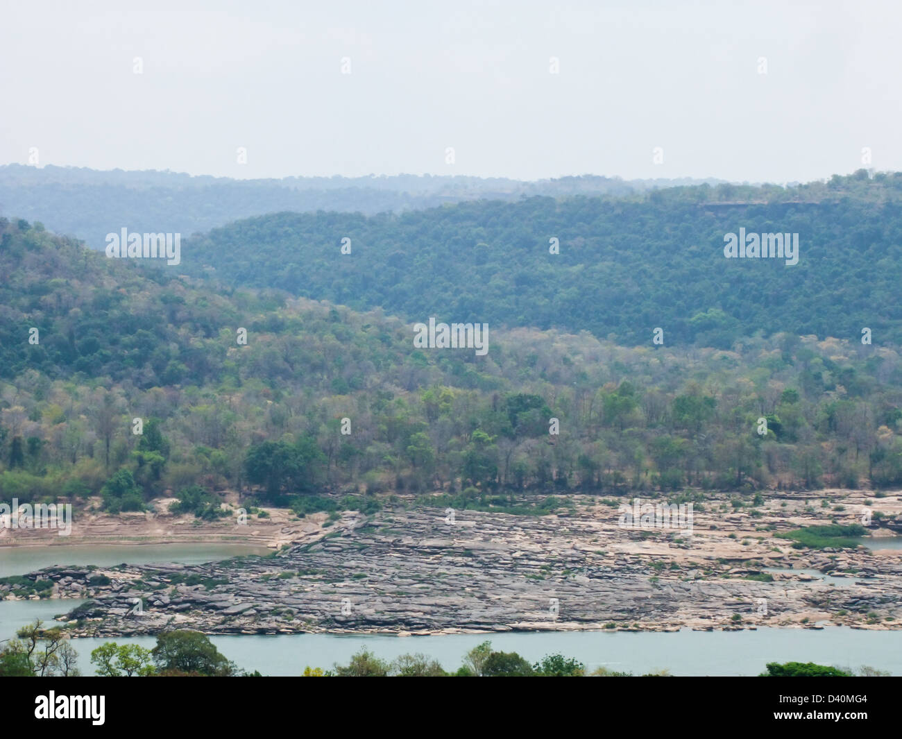 Pha Taem National Park in Ubon Ratchathani provincia , della Thailandia Foto Stock