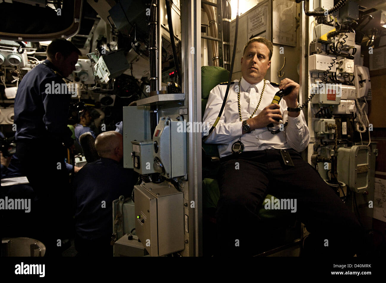 Comunicazione e manutenzione sul sommergibile nucleare HMS Talento, Egitto Foto Stock