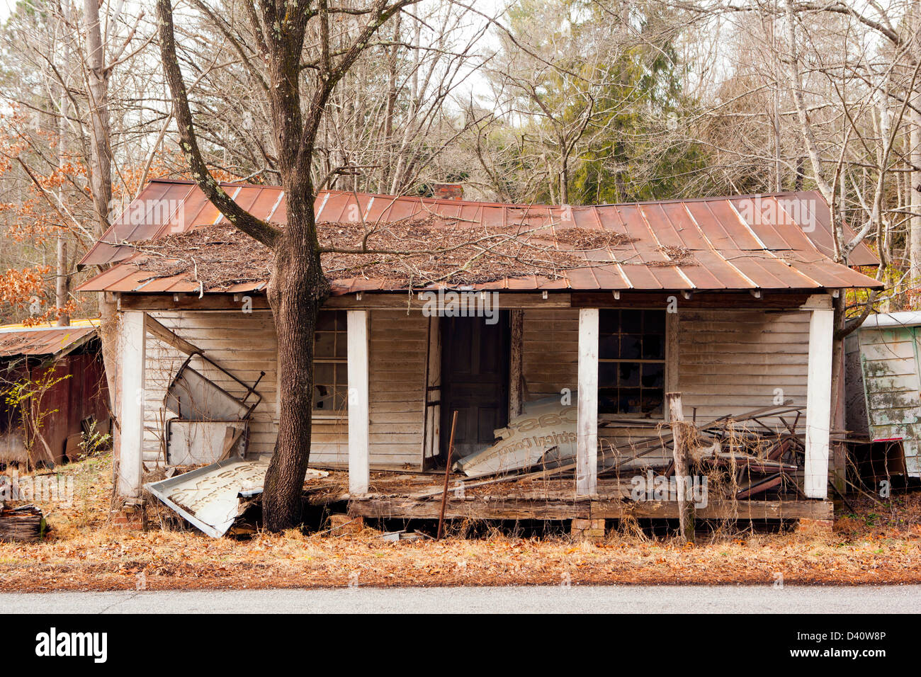 Casa diroccata - Brevard, North Carolina, STATI UNITI D'AMERICA Foto Stock