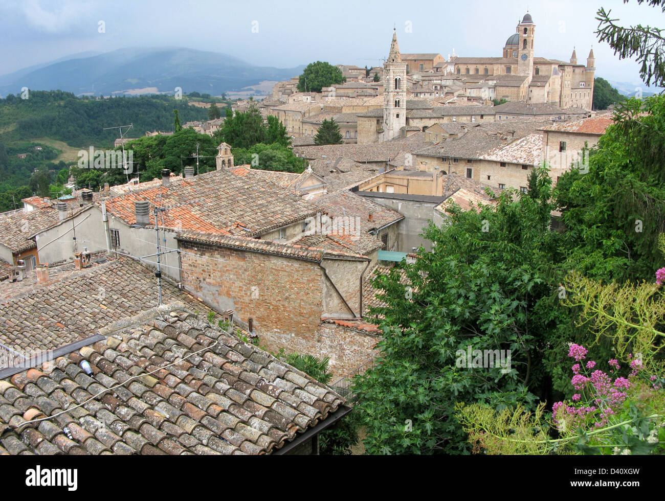 Urbino in Italia - Unesco patrimonio dell Foto Stock