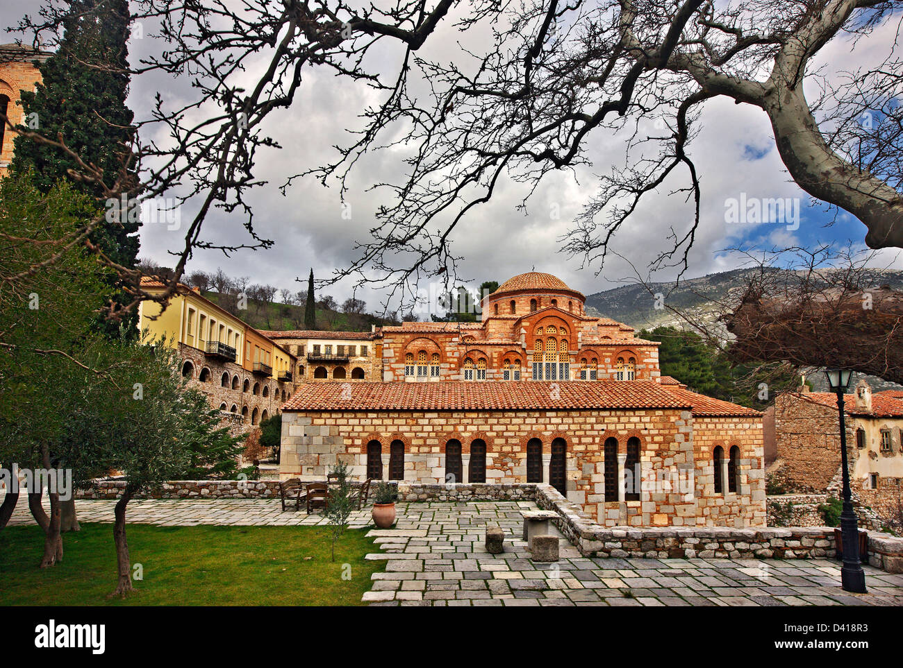 Il monastero bizantino di Hosios Loukas (X secolo), dichiarata dall Unesco patrimonio dell umanità. Beozia, centrale, Grecia. Foto Stock