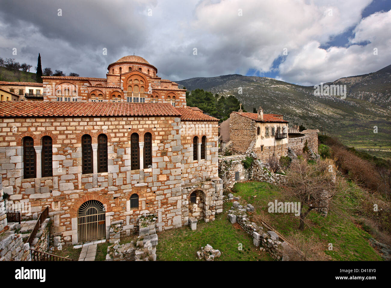 Il monastero bizantino di Hosios Loukas (X secolo), dichiarata dall Unesco patrimonio dell umanità. Beozia, centrale, Grecia. Foto Stock