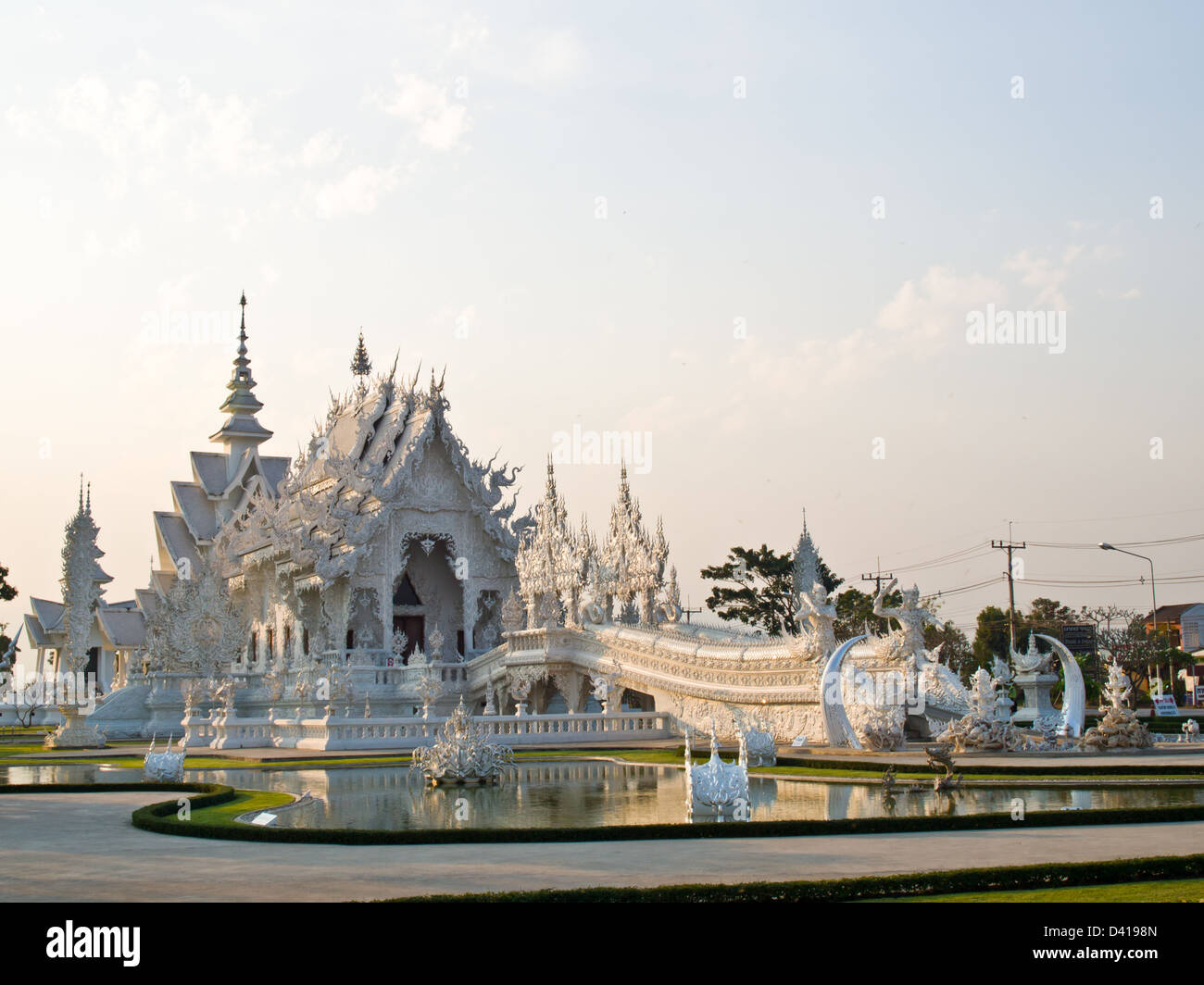 Wat Rong Khun in Chiang Rai, Thailandia Foto Stock
