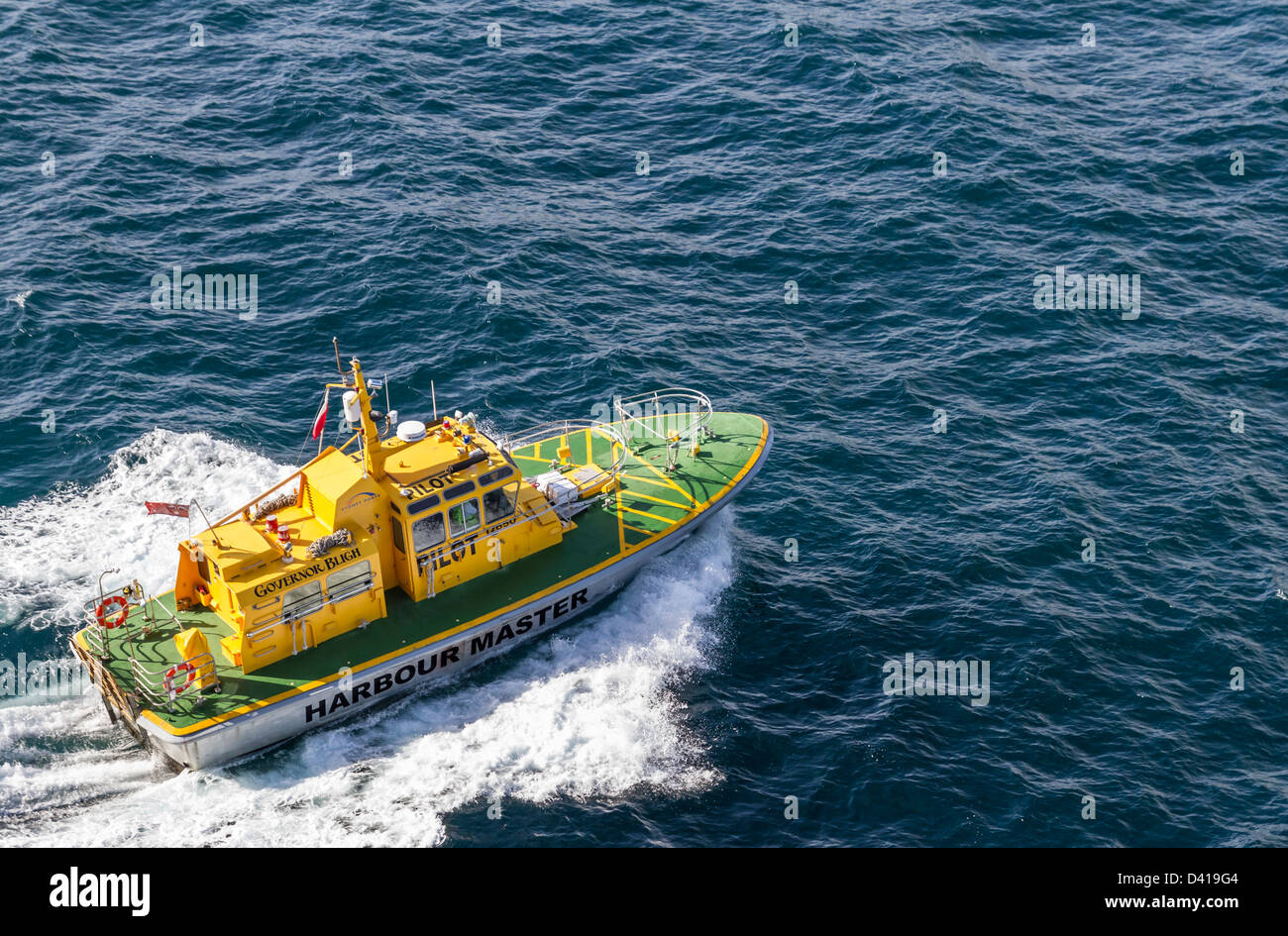 Sydney barca pilota, Governatore Bligh, accanto alla nave da crociera Foto Stock