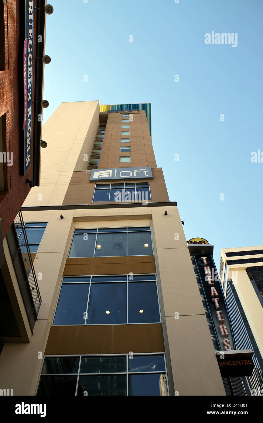 Aloft Hotel, Charlotte, Carolina del Nord Foto Stock