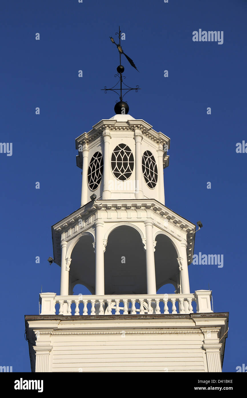 Campanile della prima chiesa congregazionale, Old Bennington, Vermont Foto Stock