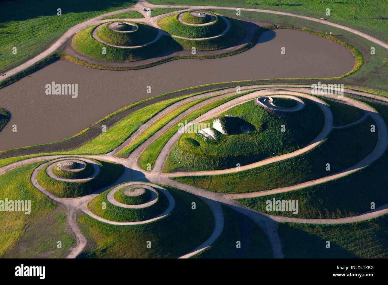 Vista aerea del Northumberlandia, vicino a Cramlington in Northumberland Foto Stock