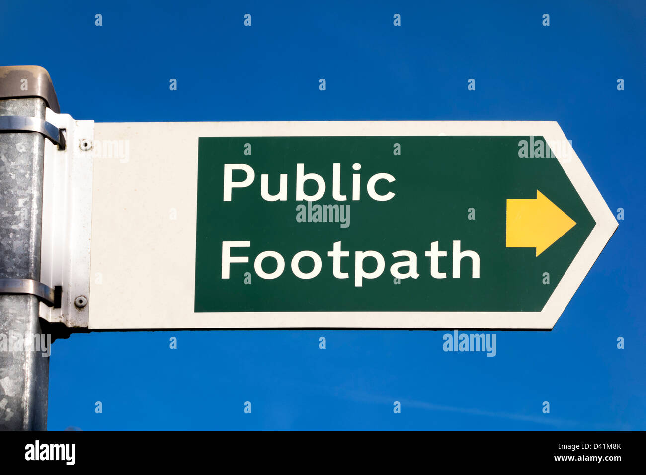 Sentiero pubblico segno, REGNO UNITO Foto Stock