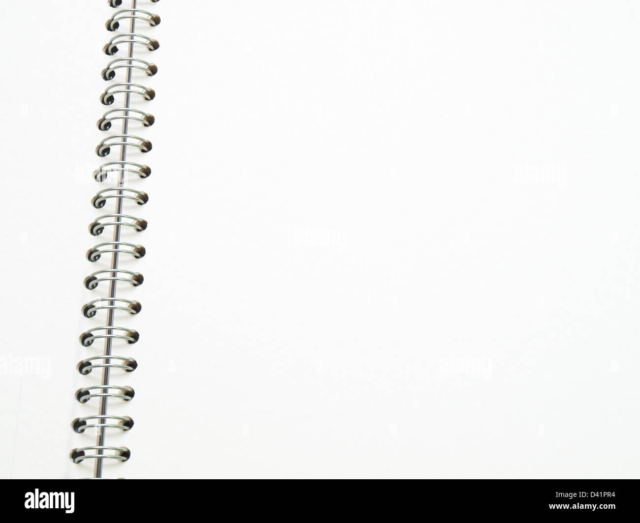 Aprire rilegatura a spirale per notebook Foto Stock
