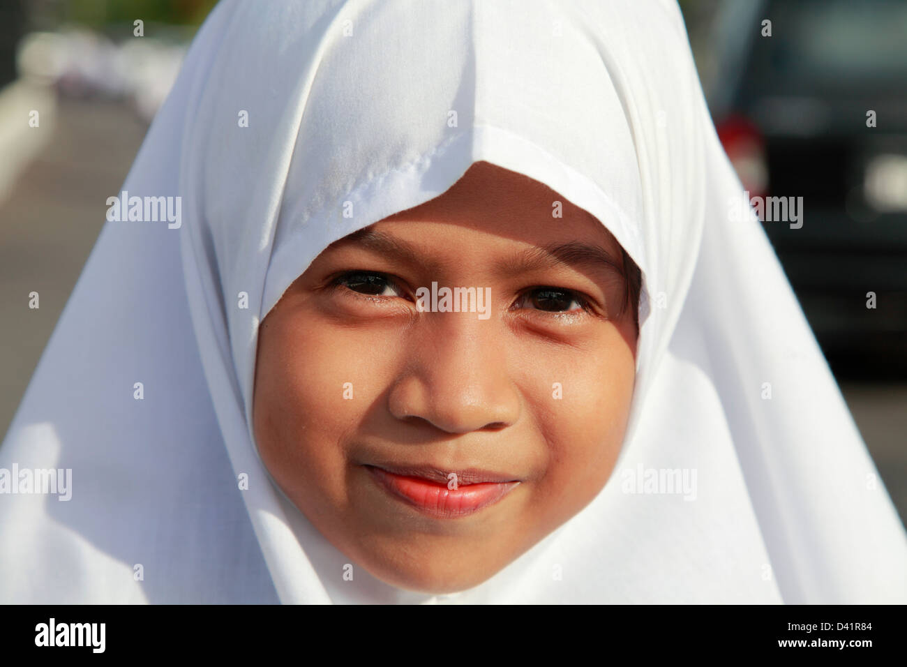 Brunei Bandar Seri Begawan, schoolgirl, Foto Stock