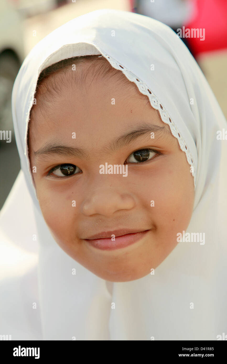 Brunei Bandar Seri Begawan, schoolgirl, Foto Stock
